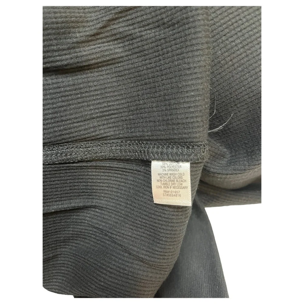 Tresics Top Waffle Thermal Long Sleeve Round Neck Fitted Basic Black Small - Picture 9 of 10